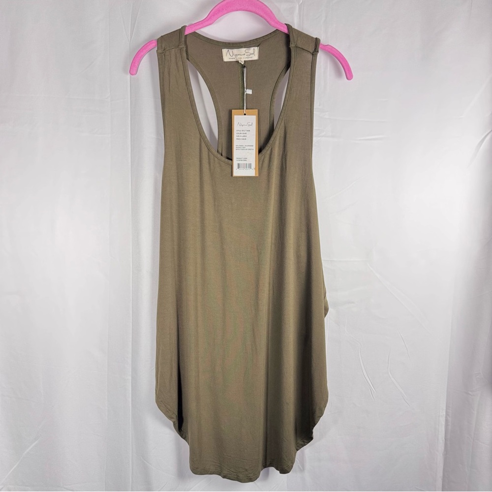 NWT Niyama Sol Split‎ Tank Top Olive XL
